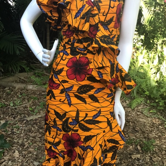 Vintage cotton Dress African fabric - Picture 3 of 9